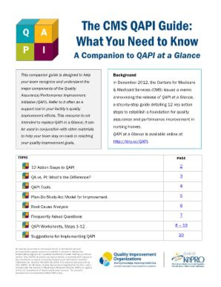 CMS QAPI Worksheet PDF for Seamless API Integration