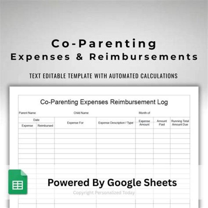 Co-Parenting Shared Expenses List PDF – Track & Manage Costs Easily