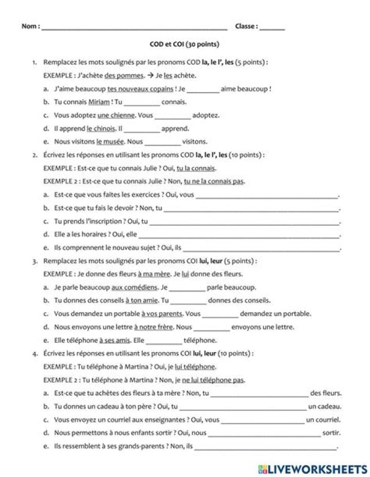 Cod Coi French Exercises with Answers PDF – Master French Verb Conjugation