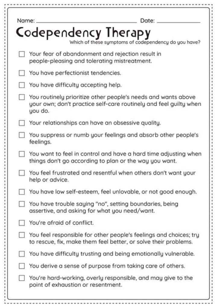 Codependency in Relationships Worksheets PDF: Break Free & Heal