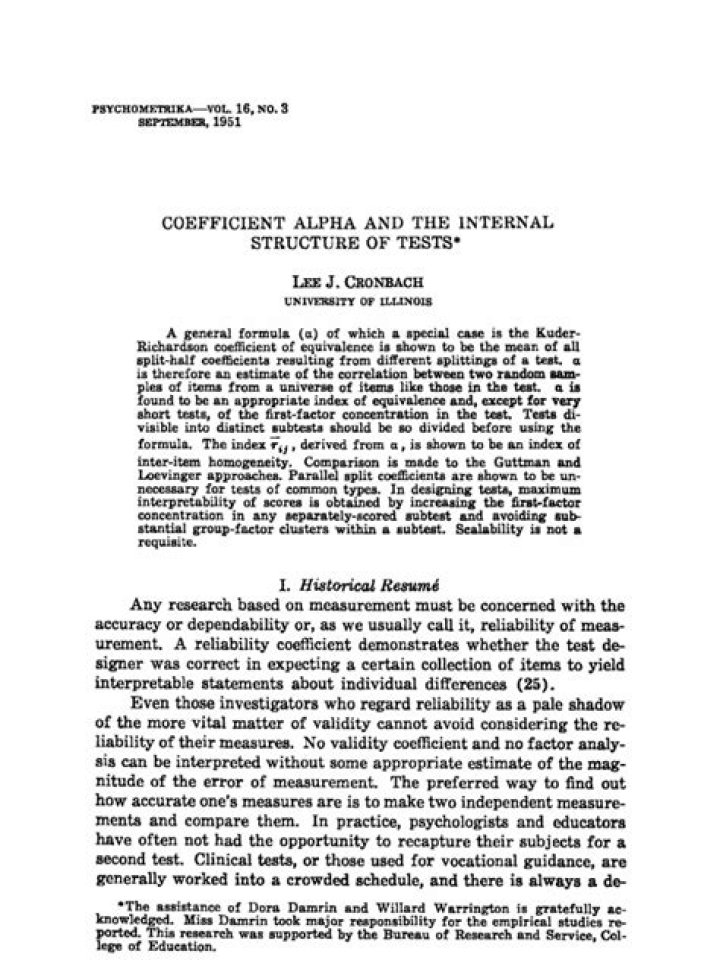 Understanding Coefficient Alpha and the Internal Structure of Tests PDF