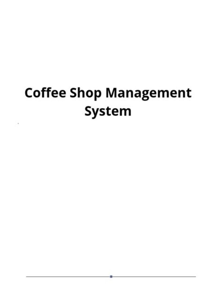 Coffee Shop Management System PDF: Boost Efficiency & Sales