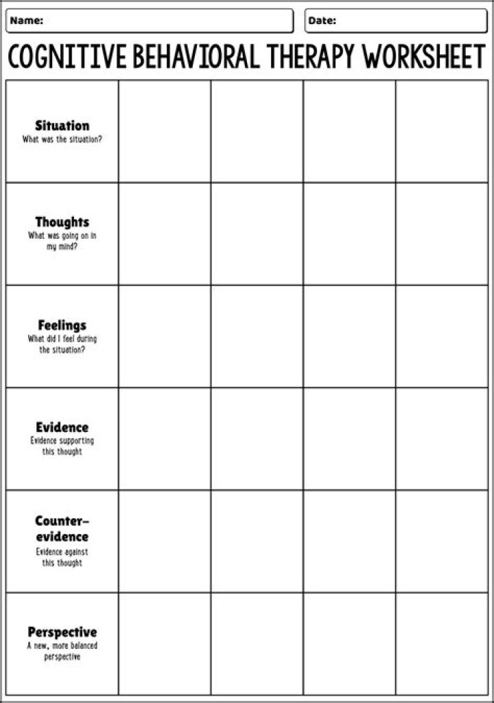 Cognitive Behavioral Therapy PDF Worksheets: Free Downloadable Practice Tools