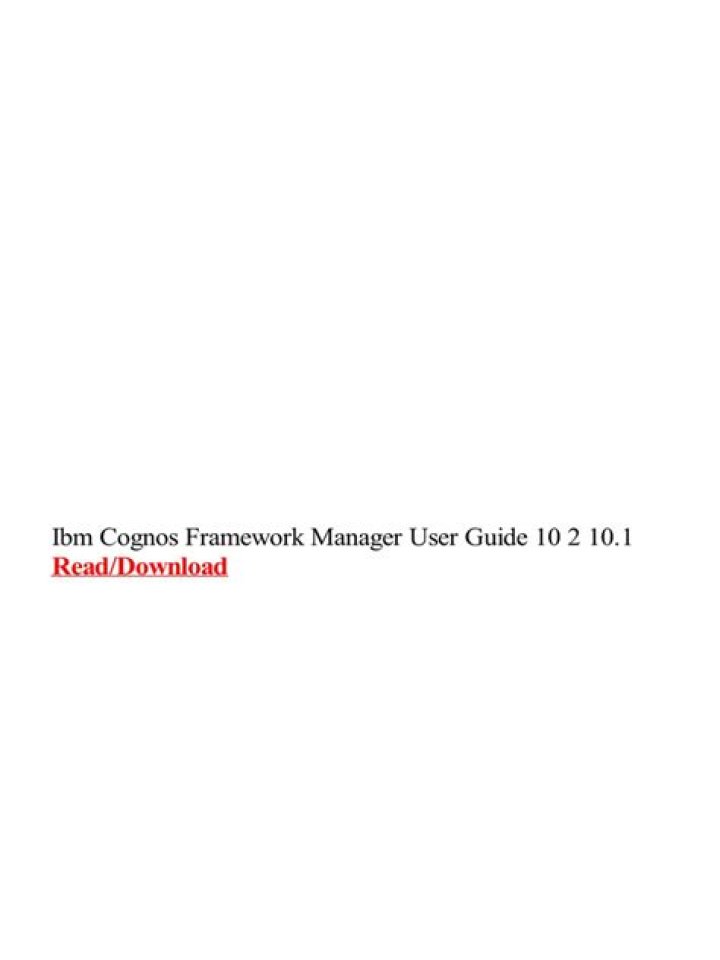 Cognos Framework Manager User Guide 10.2.1 PDF – Complete Reference