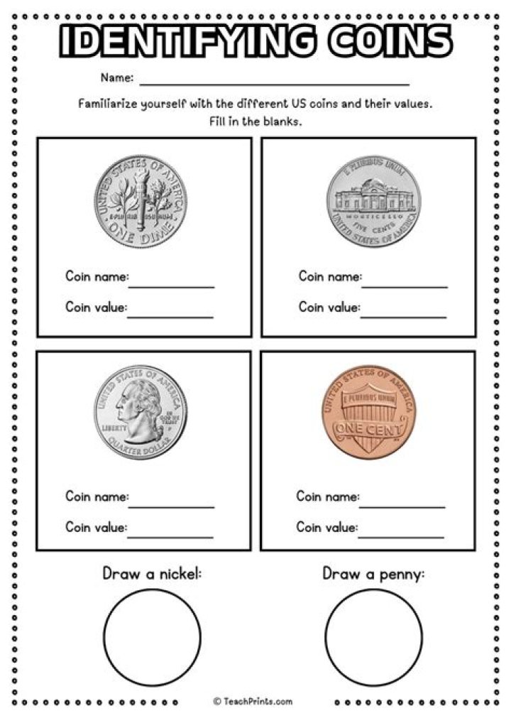 Free Coin Identification Worksheet PDF – Master Coin Values Instantly
