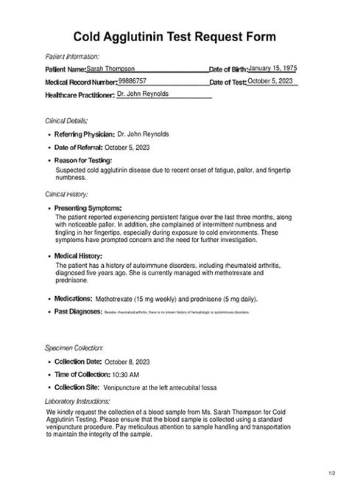Cold Agglinin Test Procedure: Step-by-Step PDF Guide