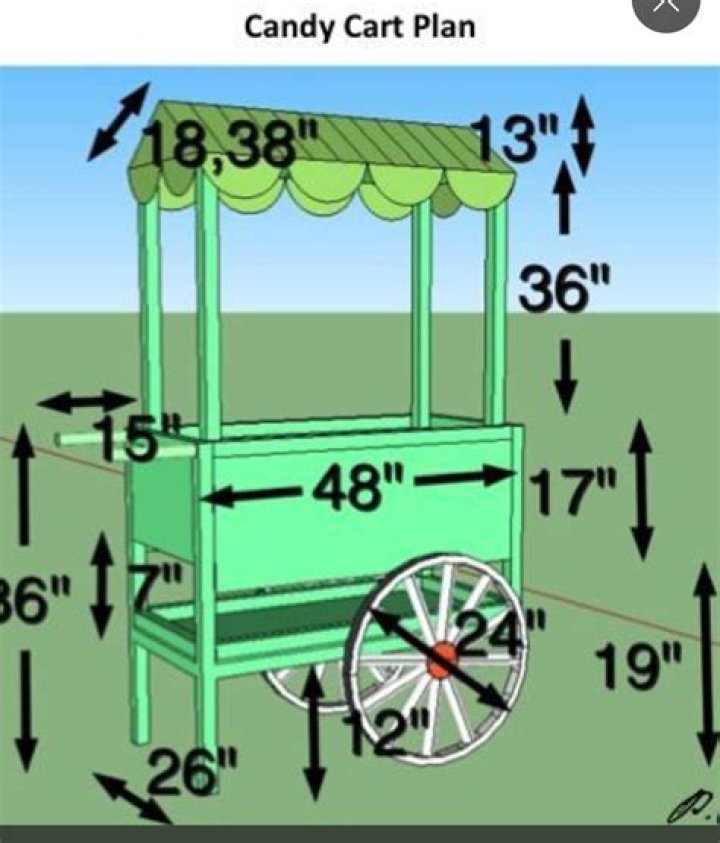 Collapsible Candy Cart Plans PDF – Easy-to-Build Candy Display Design