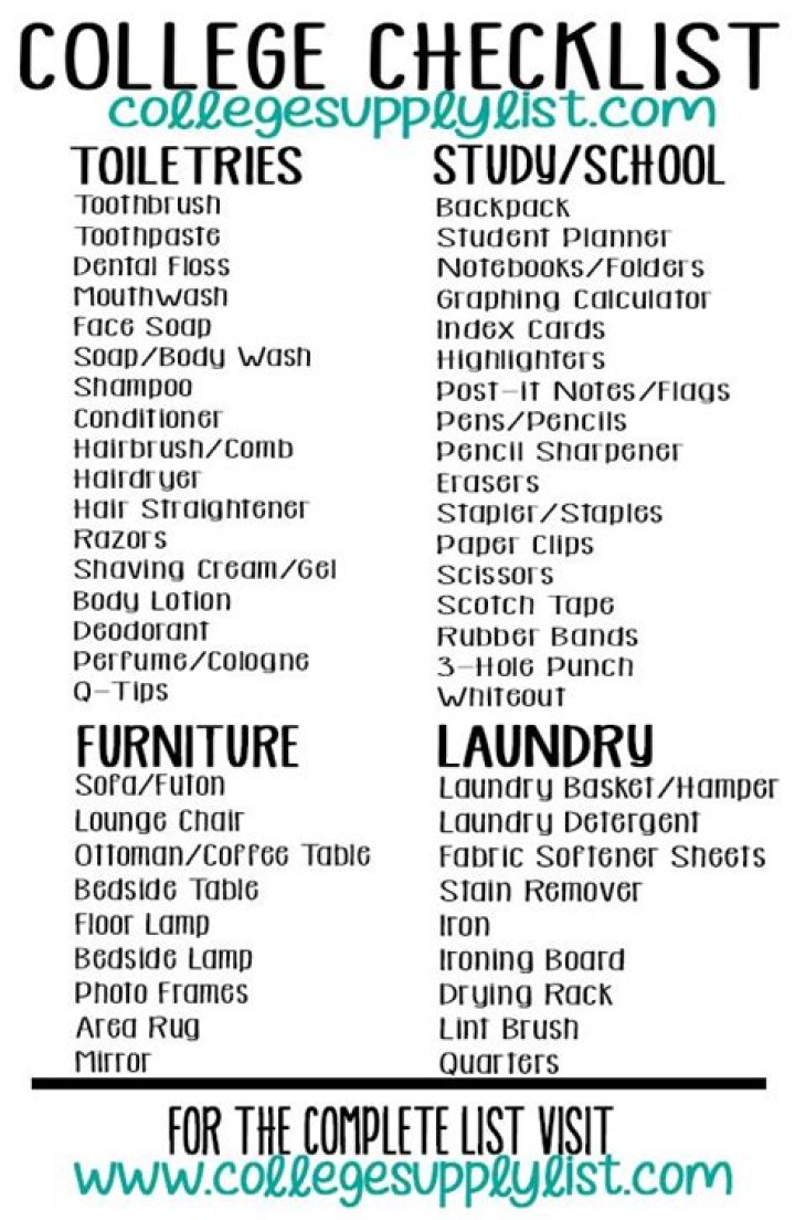 Essential College School Supplies List PDF – Printable Checklist