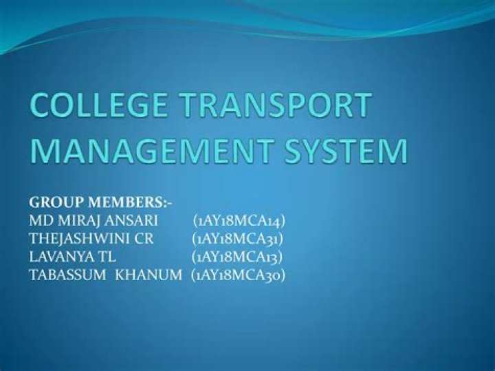 College Transport Management System Project Free PDF Download