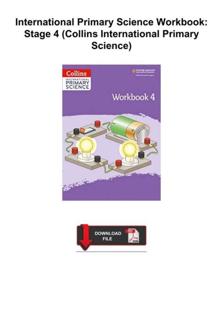 Collins International Primary Science Workbook 4 Answers PDF – Complete Solutions