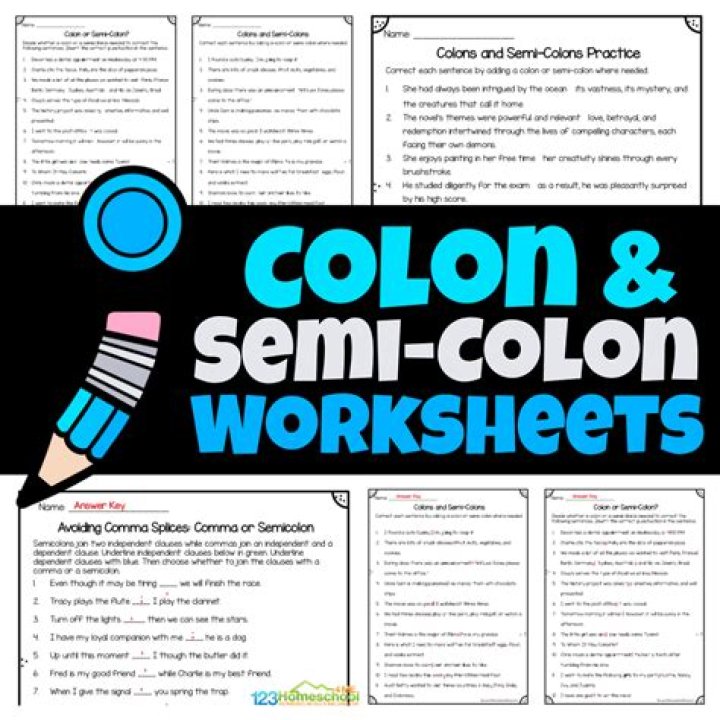 Master Colon and Semicolon Exercises with Answers PDF