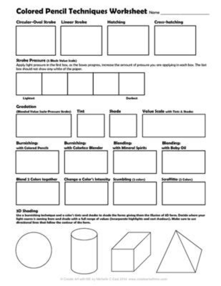 Master Colored Pencil Techniques with Our Free Worksheet PDF