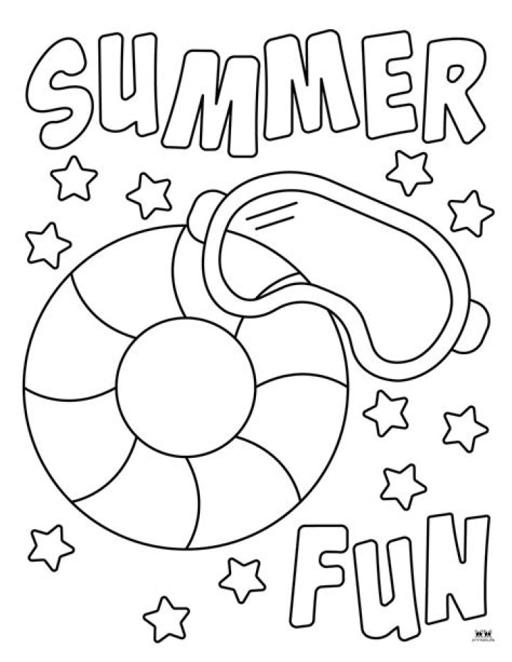 Printable Summer Coloring Sheet PDF for Kids