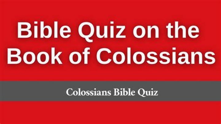 Colossians Quiz: Questions & Answers PDF for Bible Study