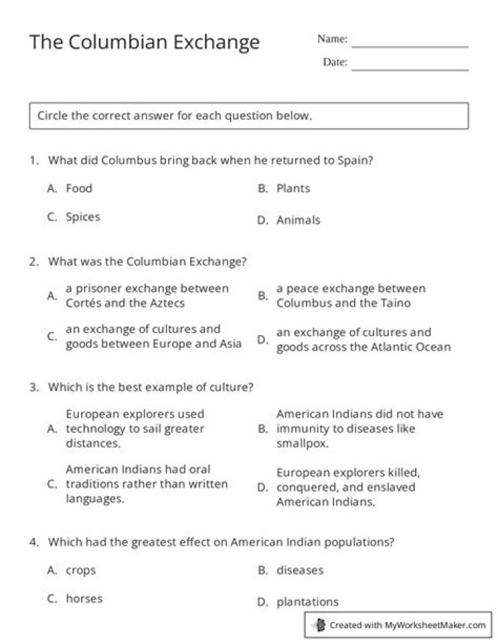 Columbian Exchange DBQ PDF Answers: Essential Analysis & Study Guide