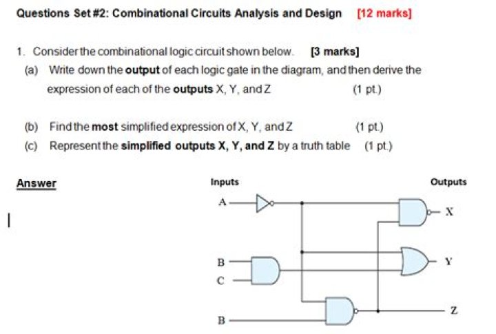 Combinational Logic Circuits Questions & Answers PDF Guide