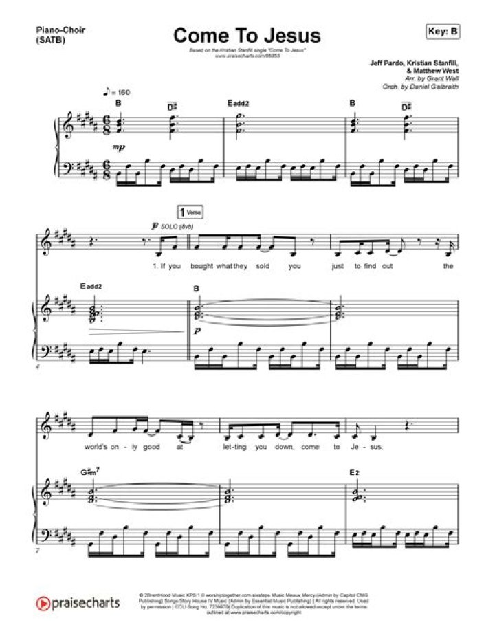 Free Come to Jesus Sheet Music PDF Download