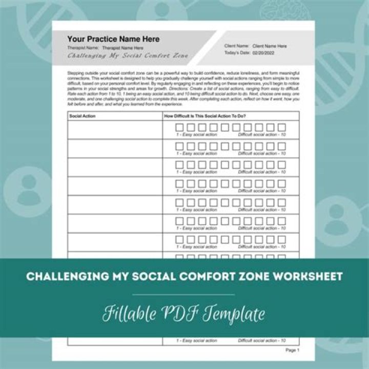 Comfort Zone Worksheet PDF – Step Outside Your Limits