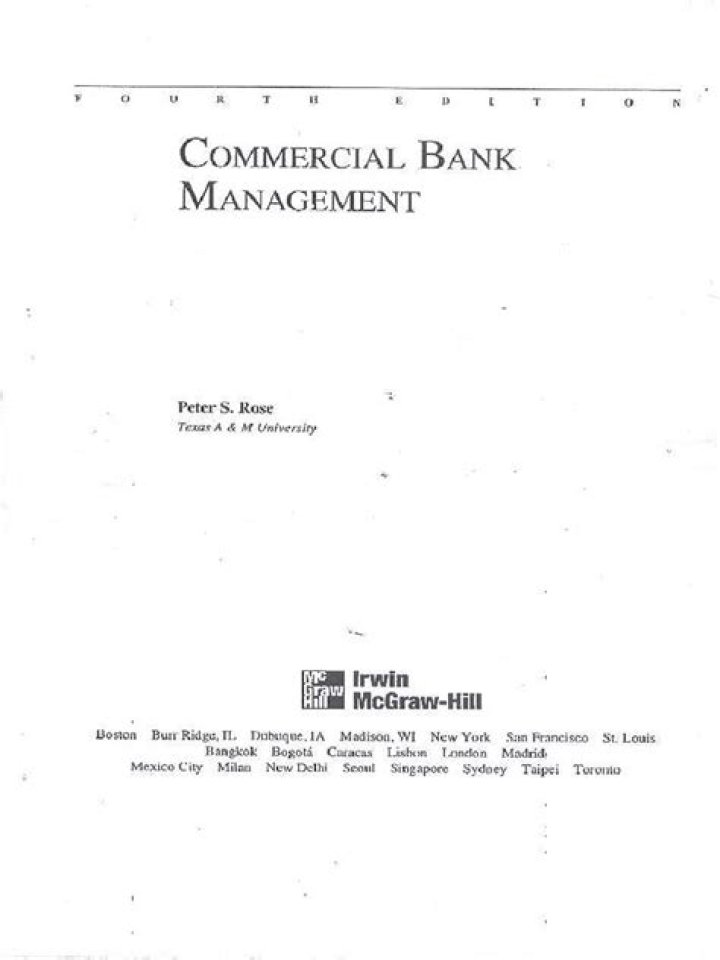 Essential Commercial Bank Management PDF Guide