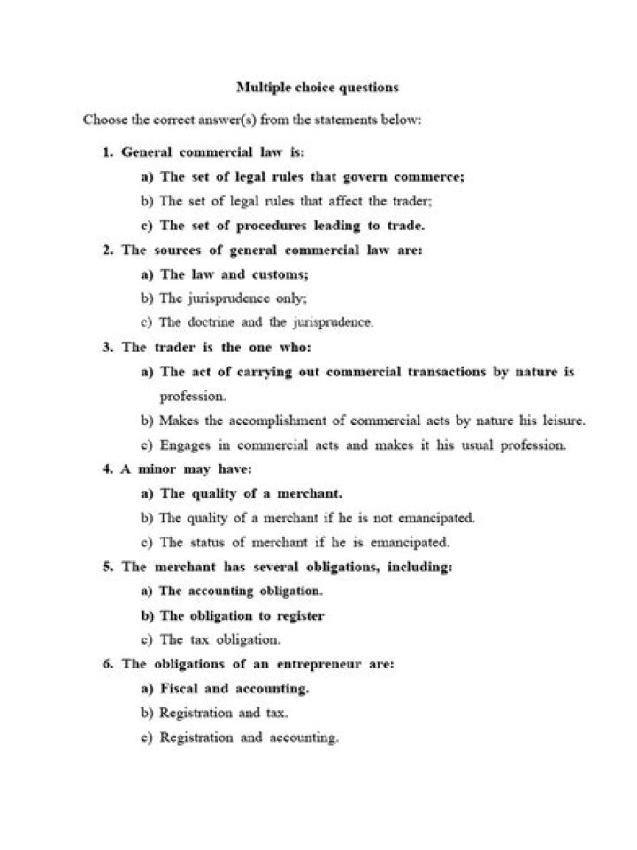 Commercial Law Multiple Choice Questions & Answers PDF – Master Exams with Confidence