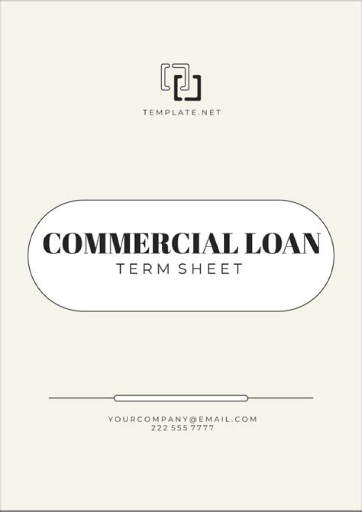 Commercial Loan Term Sheet PDF: Key Terms & Template