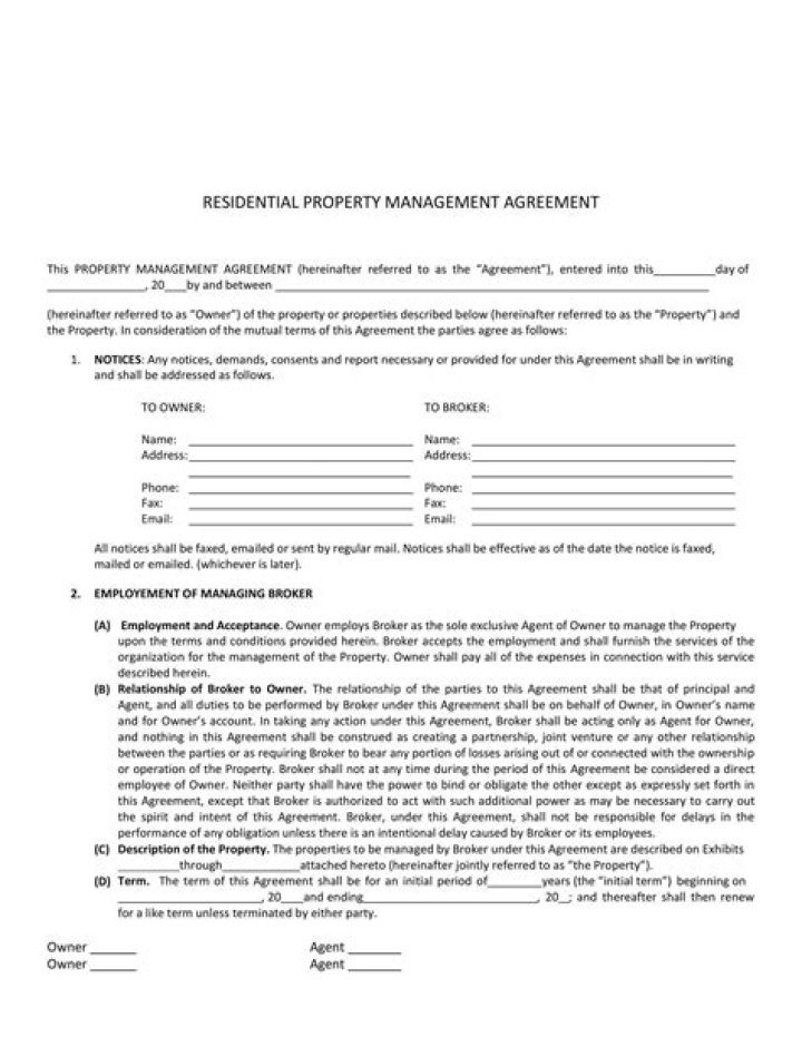 Commercial Property Management Agreement PDF: Full Legal Template