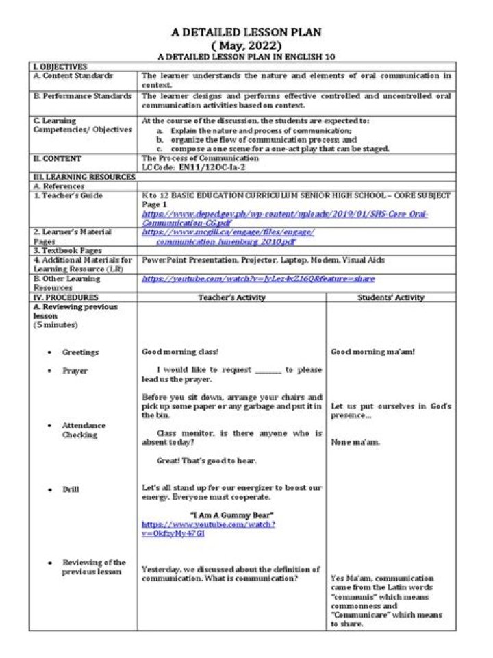 Communication Lesson Plan PDF: Effective Teaching Strategies