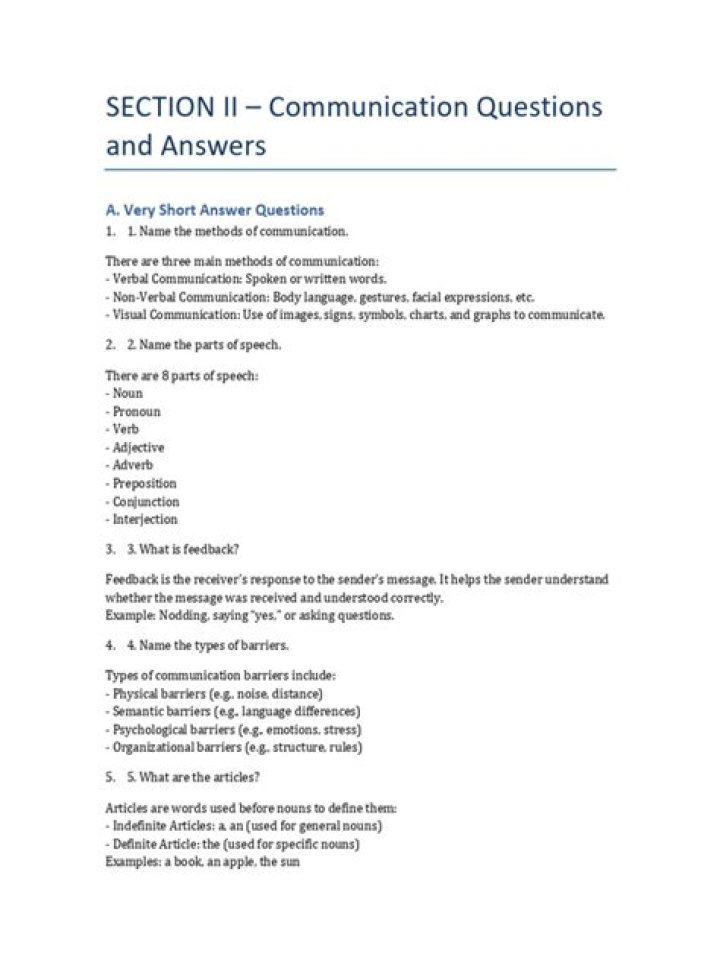 Communication Questions and Answers PDF: Essential FAQs for Better Interaction