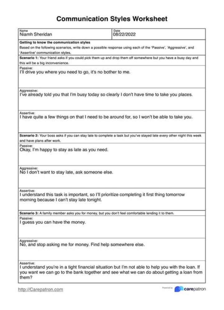 Communication Styles Worksheet PDF: Improve Your Interpersonal Skills