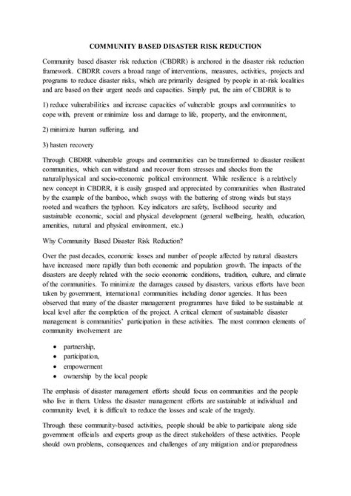 Community Based Disaster Management PDF: Essential Guide for Resilient Communities