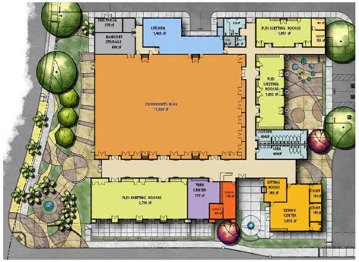 Community Hall Plan and Design PDF for Your Project