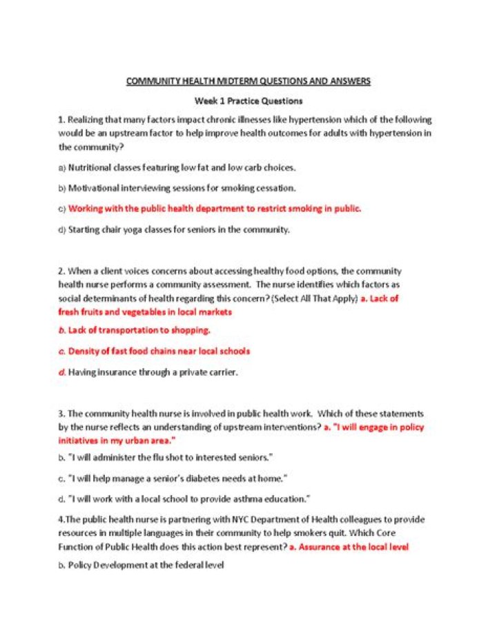 Community Health Questions & Answers PDF: Expert Answers for Better Wellbeing