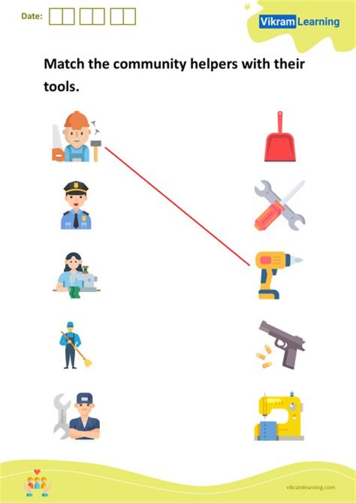 Free Kindergarten Community Helpers Worksheets in PDF Format