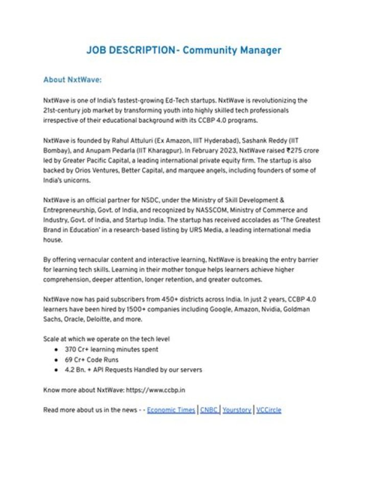 Community Manager Job Description PDF – Full Template & Guide