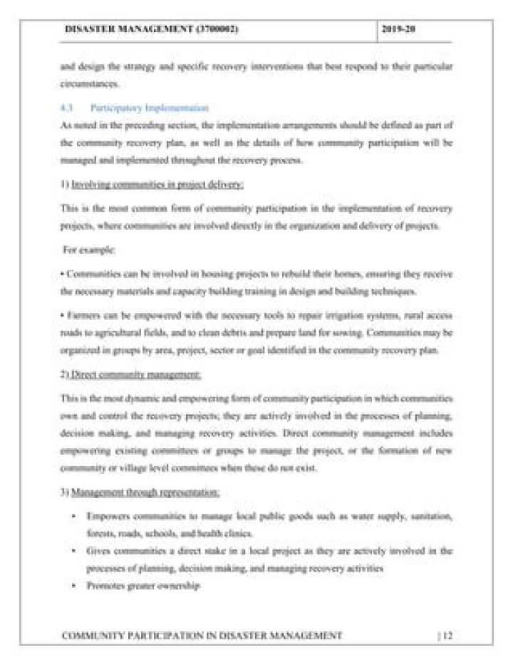 Maximizing Community Participation in Disaster Management: A Practical PDF Guide