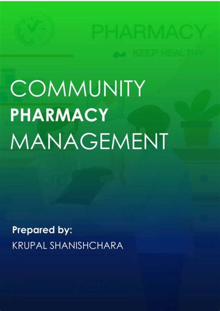 Efficient Community Pharmacy Management: Essential PDF Guide