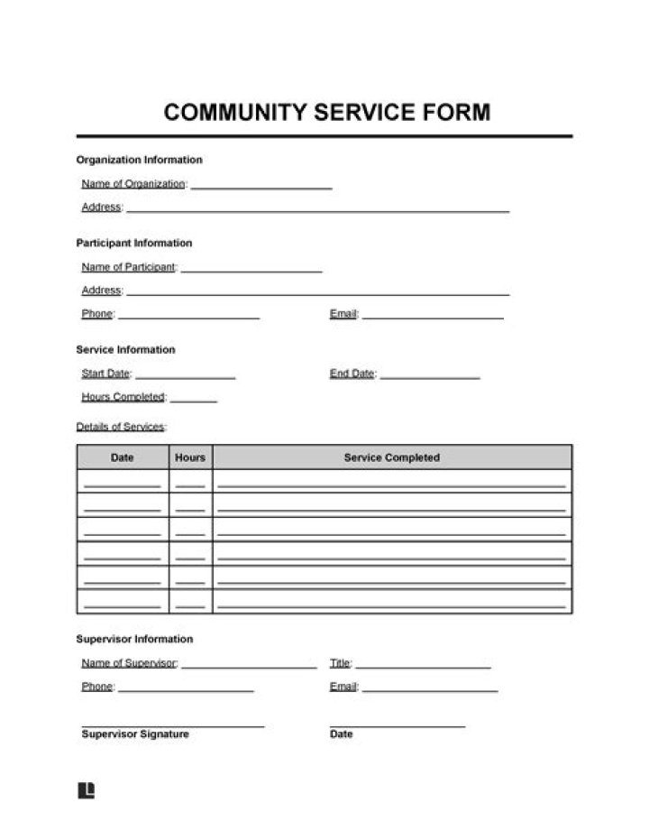 Download Free Community Service Sheet PDF for Easy Tracking
