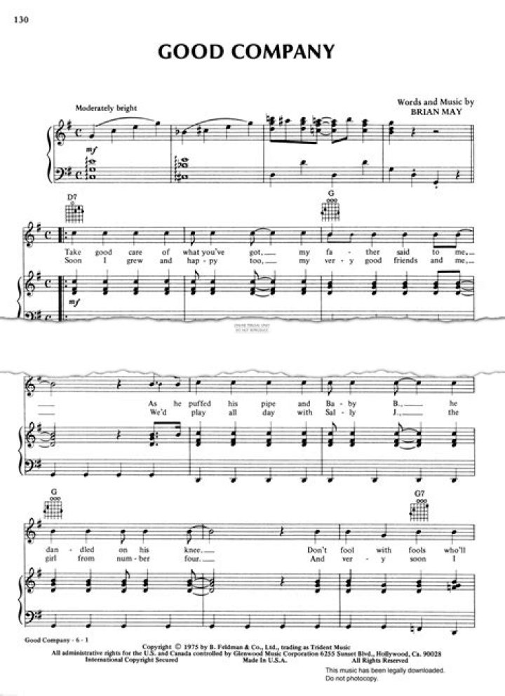 Download Free Company Sheet Music PDFs
