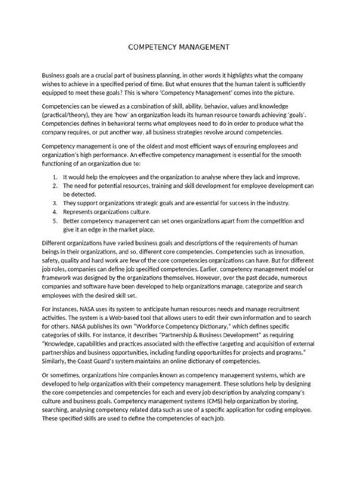 Master Competency Management with Essential PDF Guide