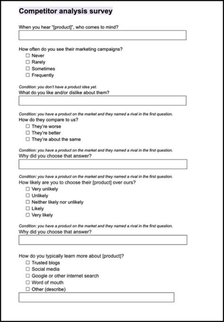 Competitor Survey Questions PDF: Get Actionable Insights Fast