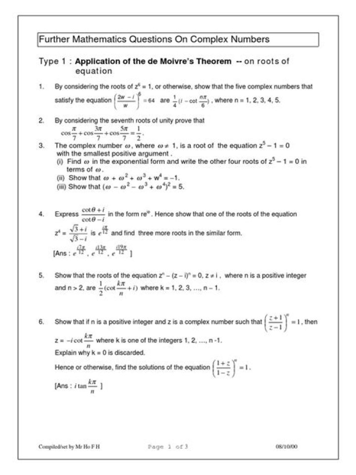 Complex Numbers Questions and Answers PDF: Master Math with Confidence