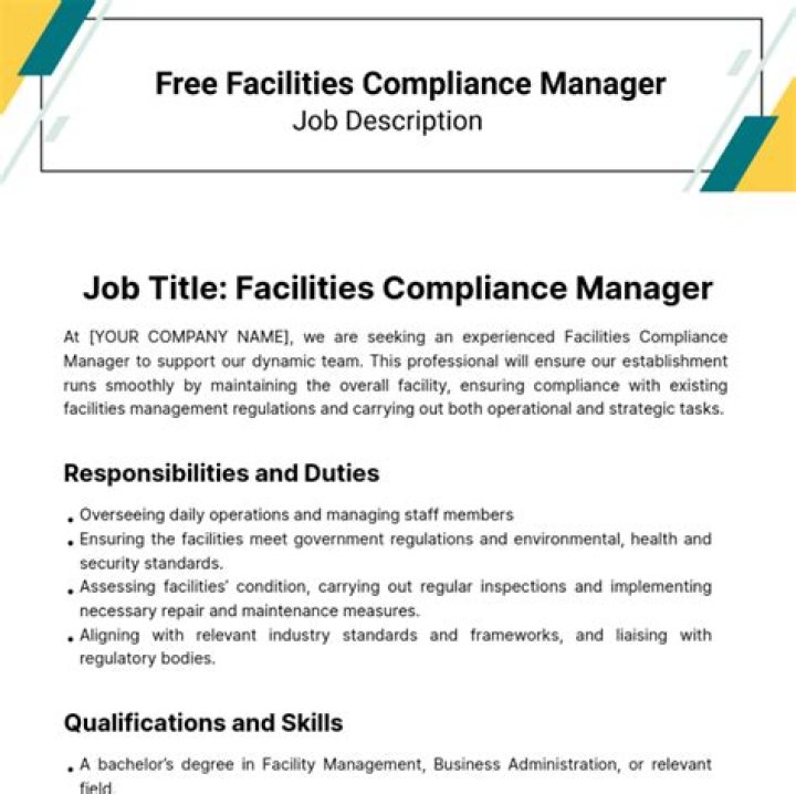 Compliance Manager Job Description PDF: Full Template & Requirements