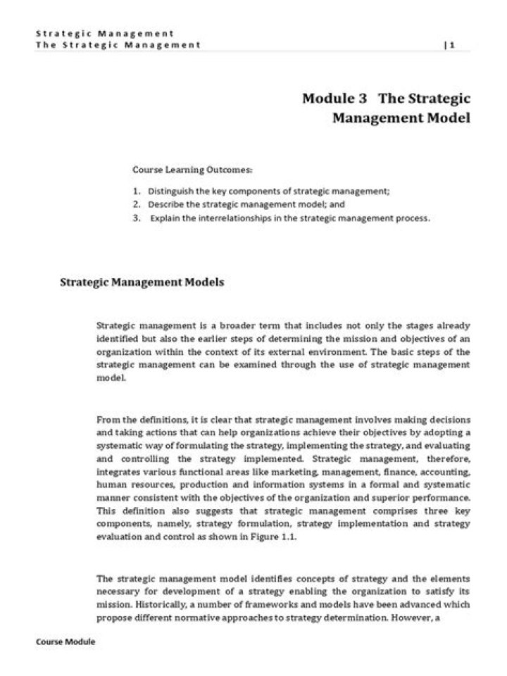 Key Components of Strategic Management: A Comprehensive PDF Guide