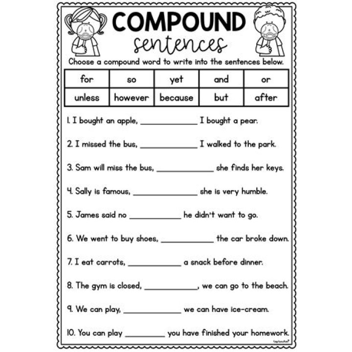 Compound Sentences Worksheet PDF – Practice & Master Complex Sentences