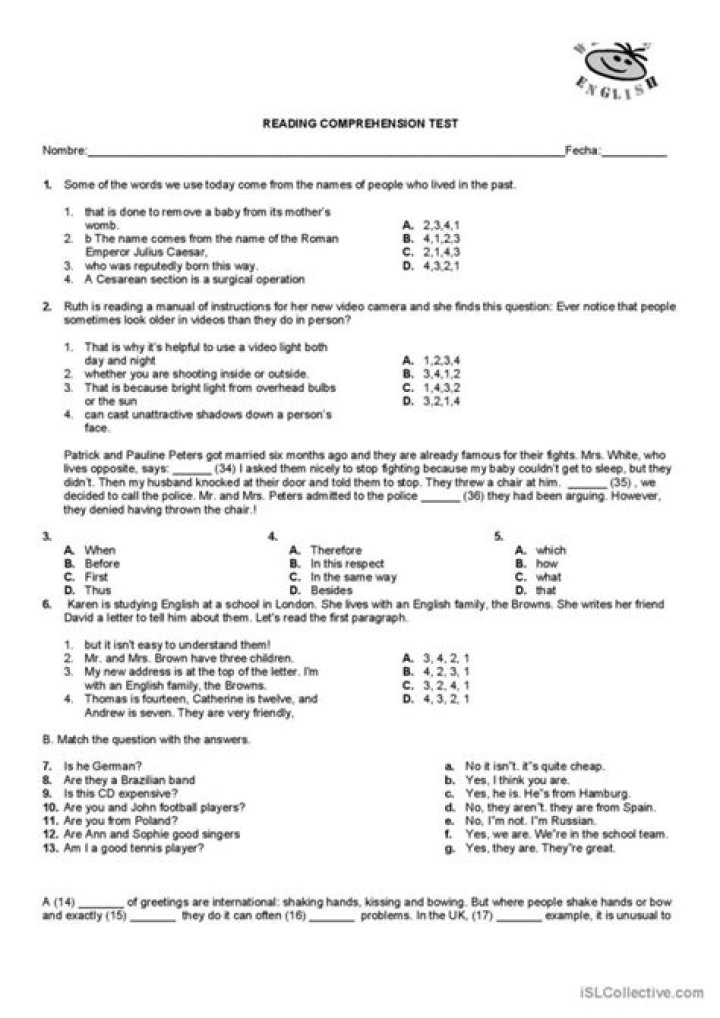 Download Free Comprehension Test PDF for Better Reading Skills