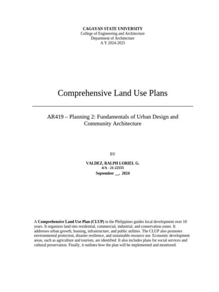 Comprehensive Land Use Plan PDF: All-In-One Guide for Sustainable Development