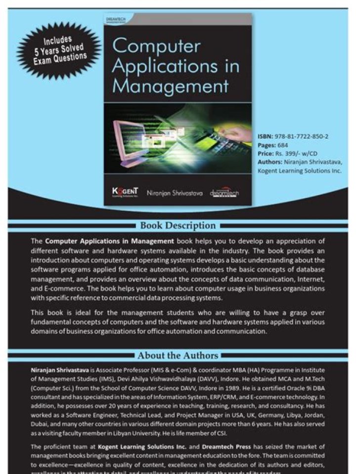 Computer Applications in Management: Key PDF Insights