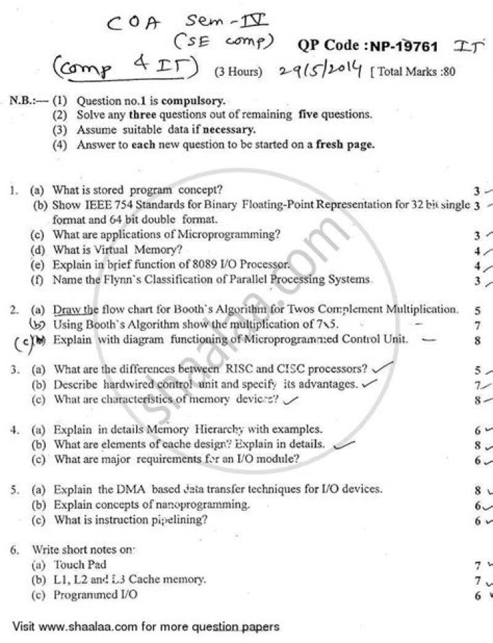 Computer Architecture Questions and Answers PDF: Master Core Concepts