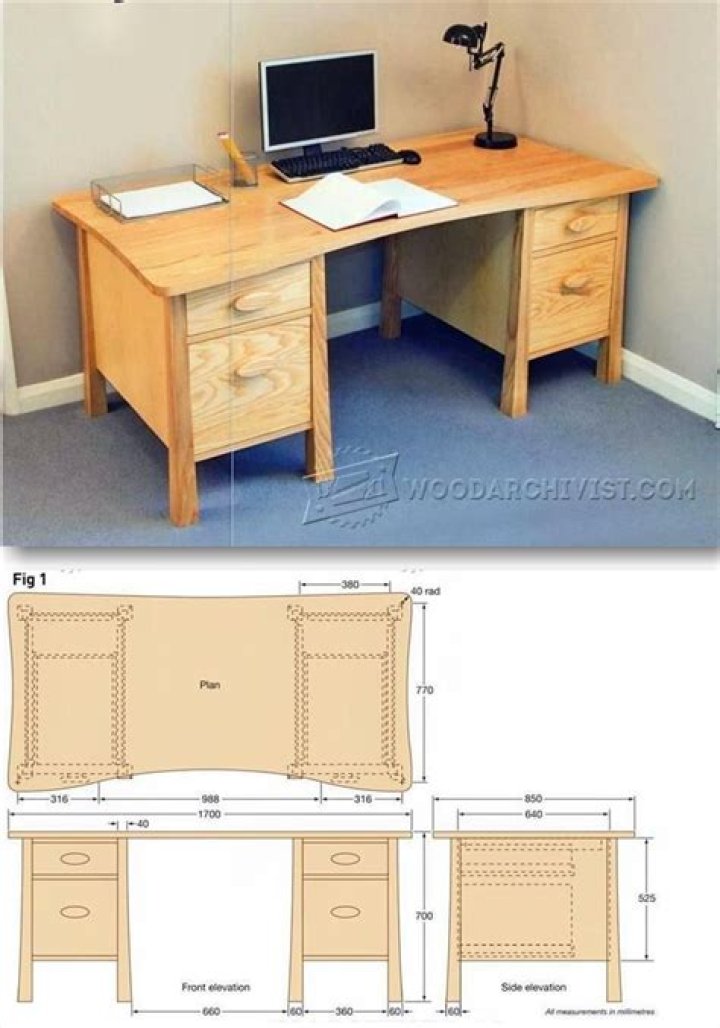 Free Computer Desk Plans PDF for Home & Office
