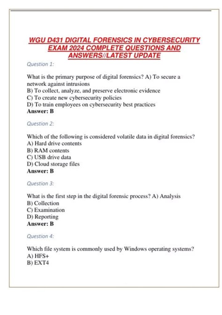 Computer Forensics Exam Questions & Answers PDF – Test Your Skills